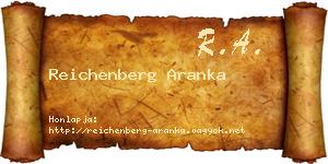 Reichenberg Aranka névjegykártya
